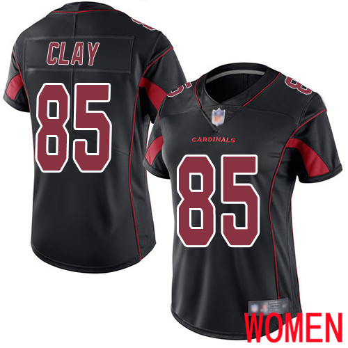 Arizona Cardinals Limited Black Women Charles Clay Jersey NFL Football #85 Rush Vapor Untouchable->women nfl jersey->Women Jersey